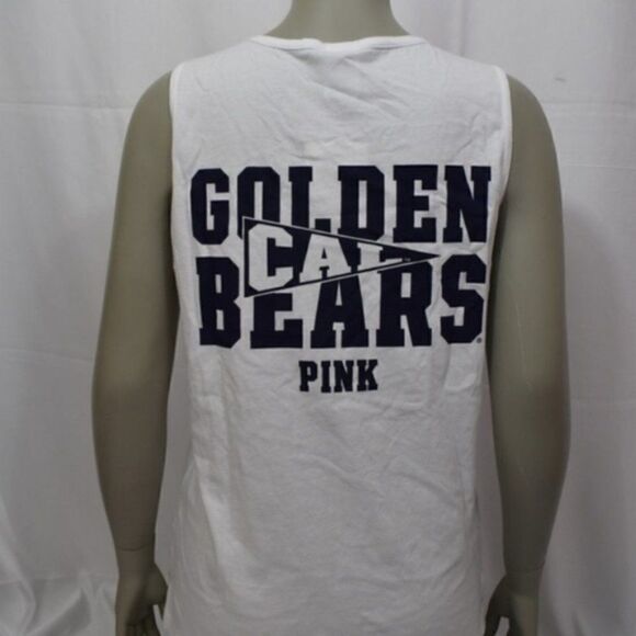 PINK Cal State Bears White Pocket Tank Top NWT - Picture 3 of 4